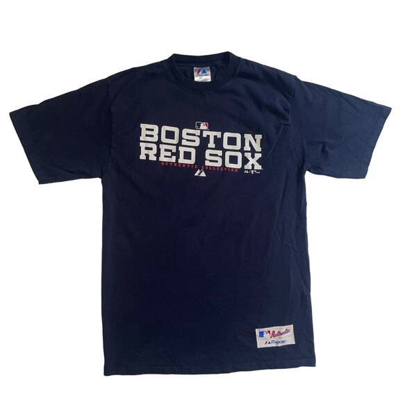 MLB Boston Red Sox Majestic Authentic Collection Baseball Team T-shirt Navy - Picture 1 of 7